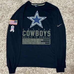 Nike Dallas Cowboys Veterans Day black long sleeve shirt Size Large